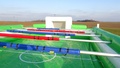 Lidský stolní fotbal nafukovací zelený
